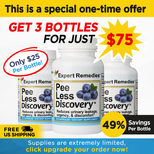 Pee Less Discovery 3 Bottles for $75